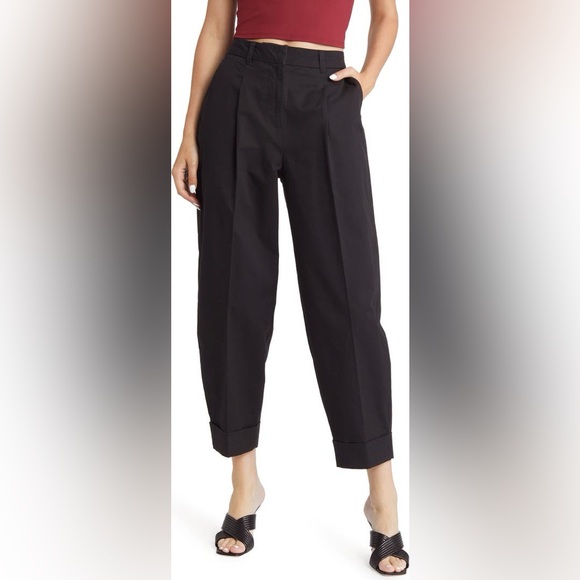 VERO MODA BLACK BARREL CROP PANTS ❤️NWT❤️IN STORES❤️ - Picture 1 of 4
